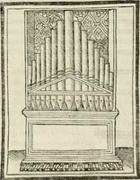 An illustration from M.L. Vitrvuio Pollione Di architettura : dal vero esemplare latino nella volgar lingua tradotto, e con le figure a suoi luoghi con mirãdo ordine insignito : anchora con la tauola alfabetica, nella quale facilmente si potra trouare la moltitudine de vocaboli a suoi luoghi cõ gran diligenza esposti e dichiarati : mai piu da alcuno altro fin al presente stampato a grande vtilita di ciascuno studioso (1535)