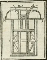 An illustration from M.L. Vitrvuio Pollione Di architettura : dal vero esemplare latino nella volgar lingua tradotto, e con le figure a suoi luoghi con mirãdo ordine insignito : anchora con la tauola alfabetica, nella quale facilmente si potra trouare la moltitudine de vocaboli a suoi luoghi cõ gran diligenza esposti e dichiarati : mai piu da alcuno altro fin al presente stampato a grande vtilita di ciascuno studioso (1535)