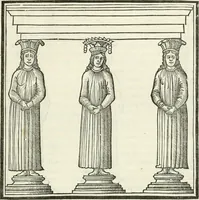 An illustration from M.L. Vitrvuio Pollione Di architettura : dal vero esemplare latino nella volgar lingua tradotto, e con le figure a suoi luoghi con mirãdo ordine insignito : anchora con la tauola alfabetica, nella quale facilmente si potra trouare la moltitudine de vocaboli a suoi luoghi cõ gran diligenza esposti e dichiarati : mai piu da alcuno altro fin al presente stampato a grande vtilita di ciascuno studioso (1535)