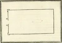 An illustration from M.L. Vitrvuio Pollione Di architettura : dal vero esemplare latino nella volgar lingua tradotto, e con le figure a suoi luoghi con mirãdo ordine insignito : anchora con la tauola alfabetica, nella quale facilmente si potra trouare la moltitudine de vocaboli a suoi luoghi cõ gran diligenza esposti e dichiarati : mai piu da alcuno altro fin al presente stampato a grande vtilita di ciascuno studioso (1535)