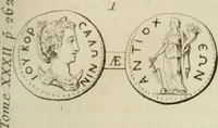 An illustration from Mémoires de littérature tirez des registres de l'Académie royale des inscriptions et belles lettres, depuis le renouvellement de cette Académie jusqu'en 1705 (1717)