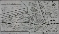 An illustration from Mémoires de M. le marquis de Feuquière, lieutenant général des armées du roi : contenans ses maximes sur la guerre, & l'application des exemples aux maximes (1736)