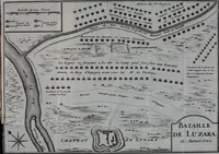 An illustration from Mémoires de M. le marquis de Feuquière, lieutenant général des armées du roi : contenans ses maximes sur la guerre, & l'application des exemples aux maximes (1736)