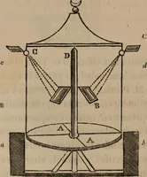 An illustration from Mémoires récréatifs, scientifiques et anecdotiques du physicien-aéronaute E.G. Robertson : connu par ses expériences de fantasmagorie, et par ses ascensions aérostatiques dans les principales villes de l'Europe : ex-professeur de physique au Collége central du ci-devant départment de l'Ourthe, membre de la Société Galvanique de Paris, de la Société des arts and des sciences de Hambourg, et de la Société d'émulation de Liége (1831)