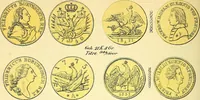 An illustration from Münz-Cabinet. : le cabinet des monnaies du voyageur et du négociant, ou représentation des monnaies courantes des différens pays... recueillies et publiées par Engelmann père et fils... The Traveller's and merchant's cabinet of moneys.. (1835)