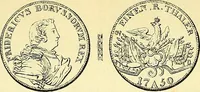 An illustration from Münz-Cabinet. : le cabinet des monnaies du voyageur et du négociant, ou représentation des monnaies courantes des différens pays... recueillies et publiées par Engelmann père et fils... The Traveller's and merchant's cabinet of moneys.. (1835)
