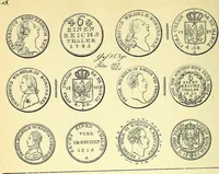 An illustration from Münz-Cabinet. : le cabinet des monnaies du voyageur et du négociant, ou représentation des monnaies courantes des différens pays... recueillies et publiées par Engelmann père et fils... The Traveller's and merchant's cabinet of moneys.. (1835)