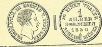 An illustration from Münz-Cabinet. : le cabinet des monnaies du voyageur et du négociant, ou représentation des monnaies courantes des différens pays... recueillies et publiées par Engelmann père et fils... The Traveller's and merchant's cabinet of moneys.. (1835)