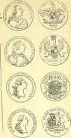 An illustration from Münz-Cabinet. : le cabinet des monnaies du voyageur et du négociant, ou représentation des monnaies courantes des différens pays... recueillies et publiées par Engelmann père et fils... The Traveller's and merchant's cabinet of moneys.. (1835)