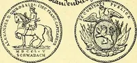 An illustration from Münz-Cabinet. : le cabinet des monnaies du voyageur et du négociant, ou représentation des monnaies courantes des différens pays... recueillies et publiées par Engelmann père et fils... The Traveller's and merchant's cabinet of moneys.. (1835)