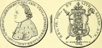 An illustration from Münz-Cabinet. : le cabinet des monnaies du voyageur et du négociant, ou représentation des monnaies courantes des différens pays... recueillies et publiées par Engelmann père et fils... The Traveller's and merchant's cabinet of moneys.. (1835)