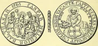 An illustration from Münz-Cabinet. : le cabinet des monnaies du voyageur et du négociant, ou représentation des monnaies courantes des différens pays... recueillies et publiées par Engelmann père et fils... The Traveller's and merchant's cabinet of moneys.. (1835)