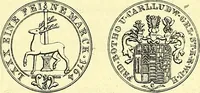 An illustration from Münz-Cabinet. : le cabinet des monnaies du voyageur et du négociant, ou représentation des monnaies courantes des différens pays... recueillies et publiées par Engelmann père et fils... The Traveller's and merchant's cabinet of moneys.. (1835)