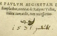 Picture 2 of 4 from Pauli Aeginetae Pharmaca simplicia /Othone Brunfelsio interprete. Idem, De ratione victus Gulielmo Copo Basiliensi interprete. In Paulum Aeginetam De simplicibus, iuxta De ratione victus, index tum utilis, tum necessarius. (1531), leaf 1