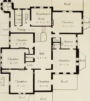 An illustration from The model architect : a series of original designs for cottages, villas, suburban residences, etc., accompanied by explanations, specifications, estimates, and elaborate details : prepared expressly for the use of projectors and artisans throughout the United States (1852)