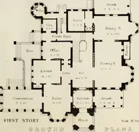 An illustration from The model architect : a series of original designs for cottages, villas, suburban residences, etc., accompanied by explanations, specifications, estimates, and elaborate details : prepared expressly for the use of projectors and artisans throughout the United States (1852)