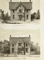 An illustration from The model architect : a series of original designs for cottages, villas, suburban residences, etc., accompanied by explanations, specifications, estimates, and elaborate details : prepared expressly for the use of projectors and artisans throughout the United States (1852)