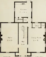 An illustration from The model architect : a series of original designs for cottages, villas, suburban residences, etc., accompanied by explanations, specifications, estimates, and elaborate details : prepared expressly for the use of projectors and artisans throughout the United States (1852)
