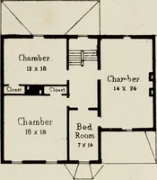 An illustration from The model architect : a series of original designs for cottages, villas, suburban residences, etc., accompanied by explanations, specifications, estimates, and elaborate details : prepared expressly for the use of projectors and artisans throughout the United States (1852)