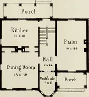 An illustration from The model architect : a series of original designs for cottages, villas, suburban residences, etc., accompanied by explanations, specifications, estimates, and elaborate details : prepared expressly for the use of projectors and artisans throughout the United States (1852)
