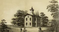 An illustration from The model architect : a series of original designs for cottages, villas, suburban residences, etc., accompanied by explanations, specifications, estimates, and elaborate details : prepared expressly for the use of projectors and artisans throughout the United States (1852)