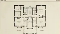 An illustration from The model architect : a series of original designs for cottages, villas, suburban residences, etc., accompanied by explanations, specifications, estimates, and elaborate details : prepared expressly for the use of projectors and artisans throughout the United States (1852)
