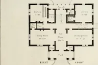 An illustration from The model architect : a series of original designs for cottages, villas, suburban residences, etc., accompanied by explanations, specifications, estimates, and elaborate details : prepared expressly for the use of projectors and artisans throughout the United States (1852)