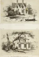 An illustration from The model architect : a series of original designs for cottages, villas, suburban residences, etc., accompanied by explanations, specifications, estimates, and elaborate details : prepared expressly for the use of projectors and artisans throughout the United States (1852)