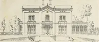 An illustration from The model architect : a series of original designs for cottages, villas, suburban residences, etc., accompanied by explanations, specifications, estimates, and elaborate details : prepared expressly for the use of projectors and artisans throughout the United States (1852)