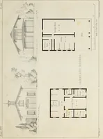 An illustration from The model architect : a series of original designs for cottages, villas, suburban residences, etc., accompanied by explanations, specifications, estimates, and elaborate details : prepared expressly for the use of projectors and artisans throughout the United States (1852)