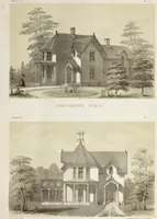 An illustration from The model architect : a series of original designs for cottages, villas, suburban residences, etc., accompanied by explanations, specifications, estimates, and elaborate details : prepared expressly for the use of projectors and artisans throughout the United States (1852)