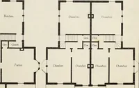 An illustration from The model architect : a series of original designs for cottages, villas, suburban residences, etc., accompanied by explanations, specifications, estimates, and elaborate details : prepared expressly for the use of projectors and artisans throughout the United States (1852)
