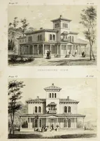 An illustration from The model architect : a series of original designs for cottages, villas, suburban residences, etc., accompanied by explanations, specifications, estimates, and elaborate details : prepared expressly for the use of projectors and artisans throughout the United States (1852)