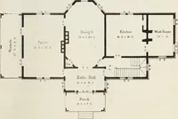 An illustration from The model architect : a series of original designs for cottages, villas, suburban residences, etc., accompanied by explanations, specifications, estimates, and elaborate details : prepared expressly for the use of projectors and artisans throughout the United States (1852)