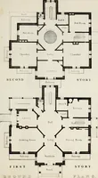 An illustration from The model architect : a series of original designs for cottages, villas, suburban residences, etc., accompanied by explanations, specifications, estimates, and elaborate details : prepared expressly for the use of projectors and artisans throughout the United States (1852)