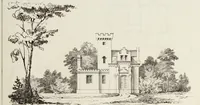 An illustration from The model architect : a series of original designs for cottages, villas, suburban residences, etc., accompanied by explanations, specifications, estimates, and elaborate details : prepared expressly for the use of projectors and artisans throughout the United States (1852)
