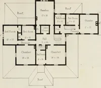 An illustration from The model architect : a series of original designs for cottages, villas, suburban residences, etc., accompanied by explanations, specifications, estimates, and elaborate details : prepared expressly for the use of projectors and artisans throughout the United States (1852)