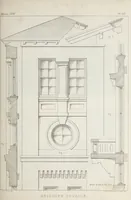 An illustration from The model architect : a series of original designs for cottages, villas, suburban residences, etc., accompanied by explanations, specifications, estimates, and elaborate details : prepared expressly for the use of projectors and artisans throughout the United States (1852)