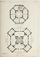 An illustration from The model architect : a series of original designs for cottages, villas, suburban residences, etc., accompanied by explanations, specifications, estimates, and elaborate details : prepared expressly for the use of projectors and artisans throughout the United States (1852)