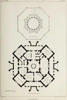 An illustration from The model architect : a series of original designs for cottages, villas, suburban residences, etc., accompanied by explanations, specifications, estimates, and elaborate details : prepared expressly for the use of projectors and artisans throughout the United States (1852)