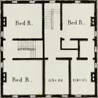 An illustration from The model architect : a series of original designs for cottages, villas, suburban residences, etc., accompanied by explanations, specifications, estimates, and elaborate details : prepared expressly for the use of projectors and artisans throughout the United States (1852)