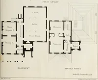 An illustration from The model architect : a series of original designs for cottages, villas, suburban residences, etc., accompanied by explanations, specifications, estimates, and elaborate details : prepared expressly for the use of projectors and artisans throughout the United States (1852)