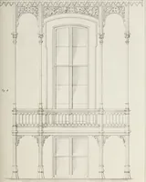 An illustration from The model architect : a series of original designs for cottages, villas, suburban residences, etc., accompanied by explanations, specifications, estimates, and elaborate details : prepared expressly for the use of projectors and artisans throughout the United States (1852)