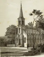 An illustration from The model architect : a series of original designs for cottages, villas, suburban residences, etc., accompanied by explanations, specifications, estimates, and elaborate details : prepared expressly for the use of projectors and artisans throughout the United States (1852)