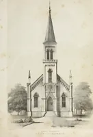 An illustration from The model architect : a series of original designs for cottages, villas, suburban residences, etc., accompanied by explanations, specifications, estimates, and elaborate details : prepared expressly for the use of projectors and artisans throughout the United States (1852)