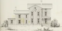 An illustration from The model architect : a series of original designs for cottages, villas, suburban residences, etc., accompanied by explanations, specifications, estimates, and elaborate details : prepared expressly for the use of projectors and artisans throughout the United States (1852)