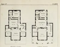 An illustration from The model architect : a series of original designs for cottages, villas, suburban residences, etc., accompanied by explanations, specifications, estimates, and elaborate details : prepared expressly for the use of projectors and artisans throughout the United States (1852)
