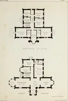 An illustration from The model architect : a series of original designs for cottages, villas, suburban residences, etc., accompanied by explanations, specifications, estimates, and elaborate details : prepared expressly for the use of projectors and artisans throughout the United States (1852)