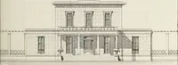 An illustration from The model architect : a series of original designs for cottages, villas, suburban residences, etc., accompanied by explanations, specifications, estimates, and elaborate details : prepared expressly for the use of projectors and artisans throughout the United States (1852)