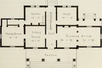 An illustration from The model architect : a series of original designs for cottages, villas, suburban residences, etc., accompanied by explanations, specifications, estimates, and elaborate details : prepared expressly for the use of projectors and artisans throughout the United States (1852)